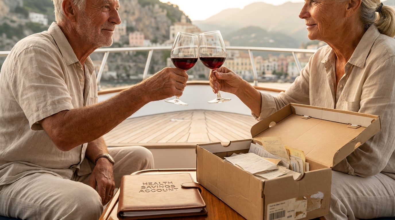 Retired couple using HSA funds for non-medical living expenses in 2025 without facing the early withdrawal penalty.