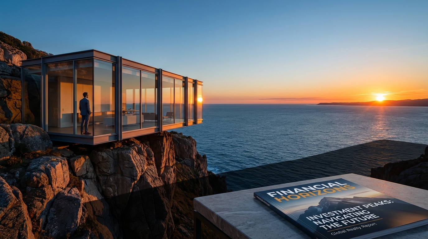   Sunset over a modern home representing the expiration of TCJA tax cuts and the 2025 tax cliff.