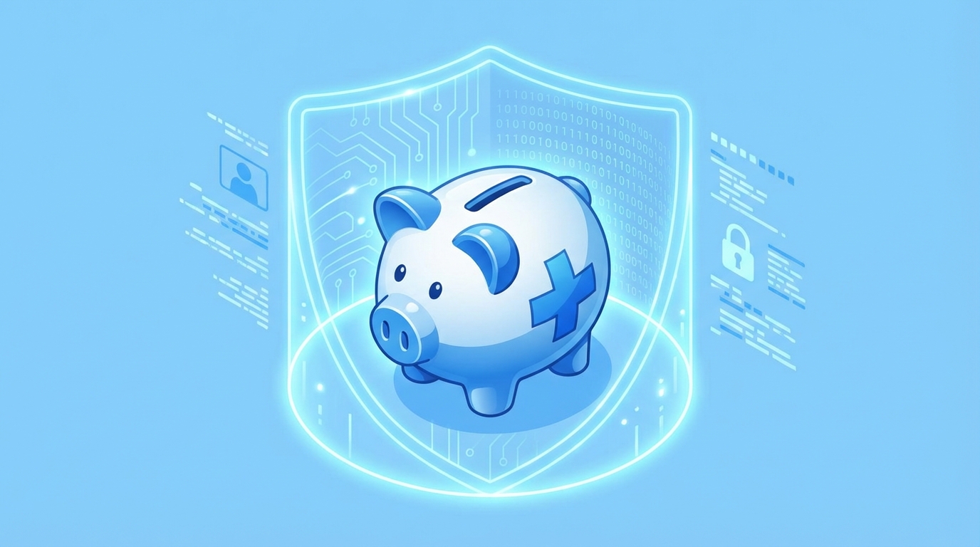   HSA savings piggy bank with medical cross