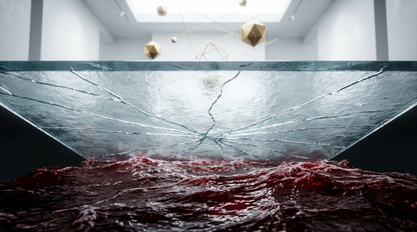   Visual metaphor for Section 461(l) excess business loss limitation 2025 showing a glass ceiling holding back red financial losses. 