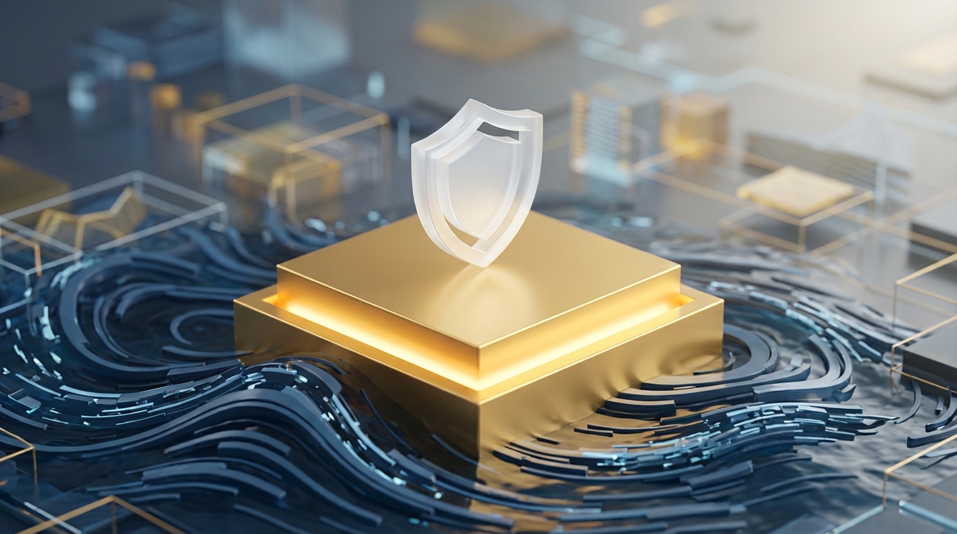   3D illustration of a gold platform representing the 2025 standard deduction limit protecting assets from tax liability. 
