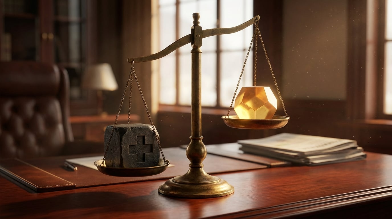   Antique balance scale showing medical expenses outweighing standard deduction due to 2025 SALT cap increase for deceased taxpayer final return. 