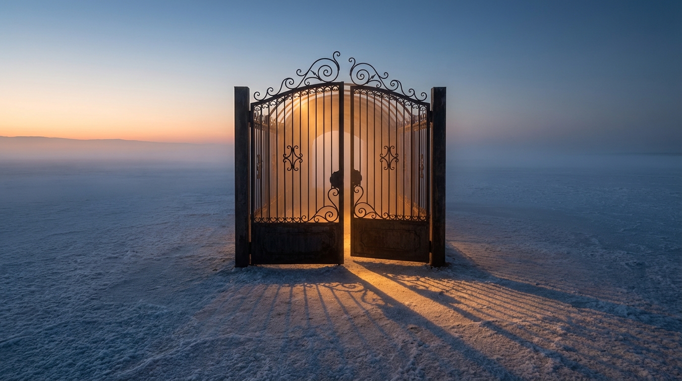   IRS Form 8854 expatriation gate metaphor representing the US exit tax barrier for citizens renouncing citizenship in 2025. 