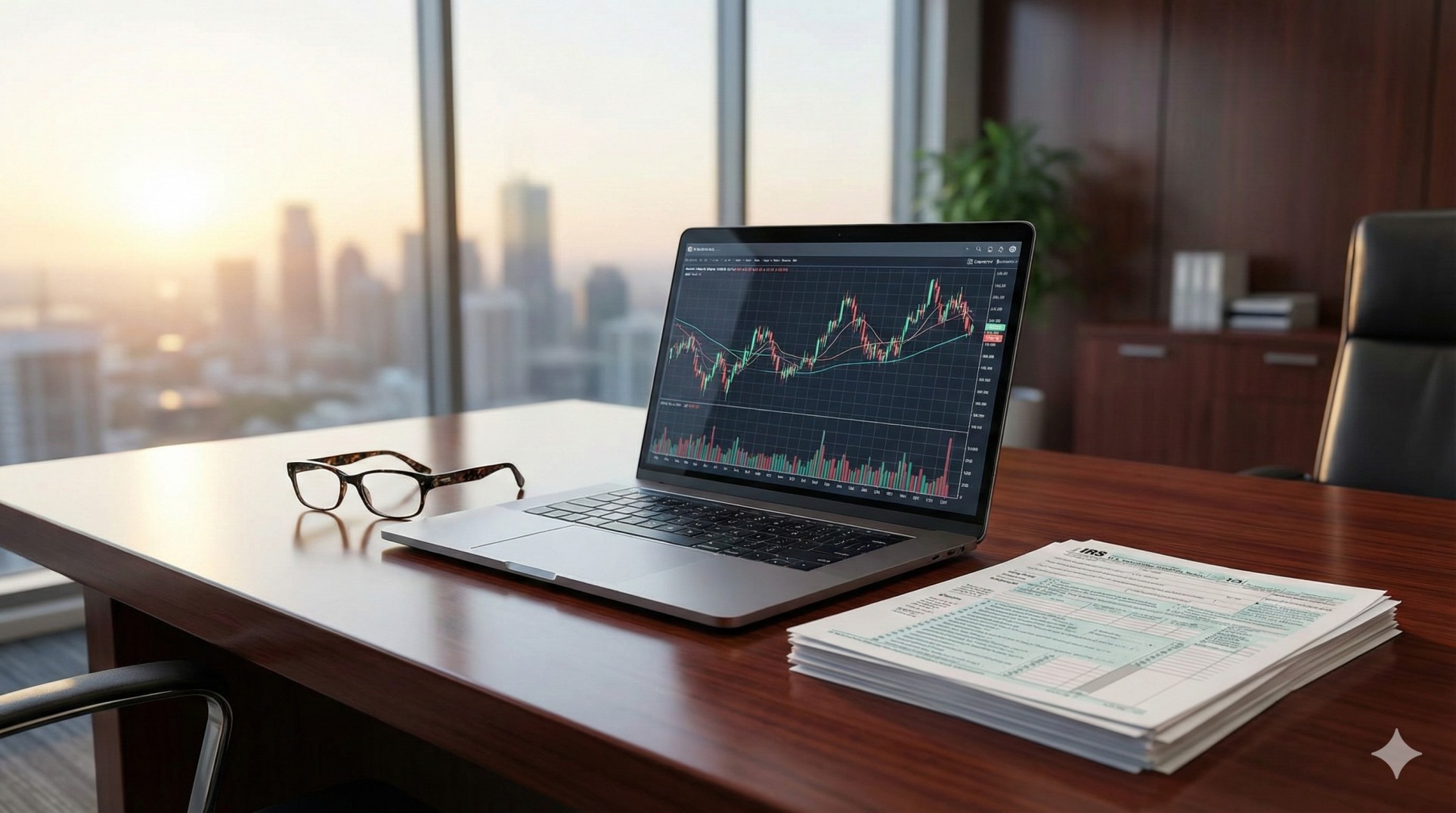   Professional tax planning desk with 2026 IRS forms and financial data for QBI deduction optimization. 