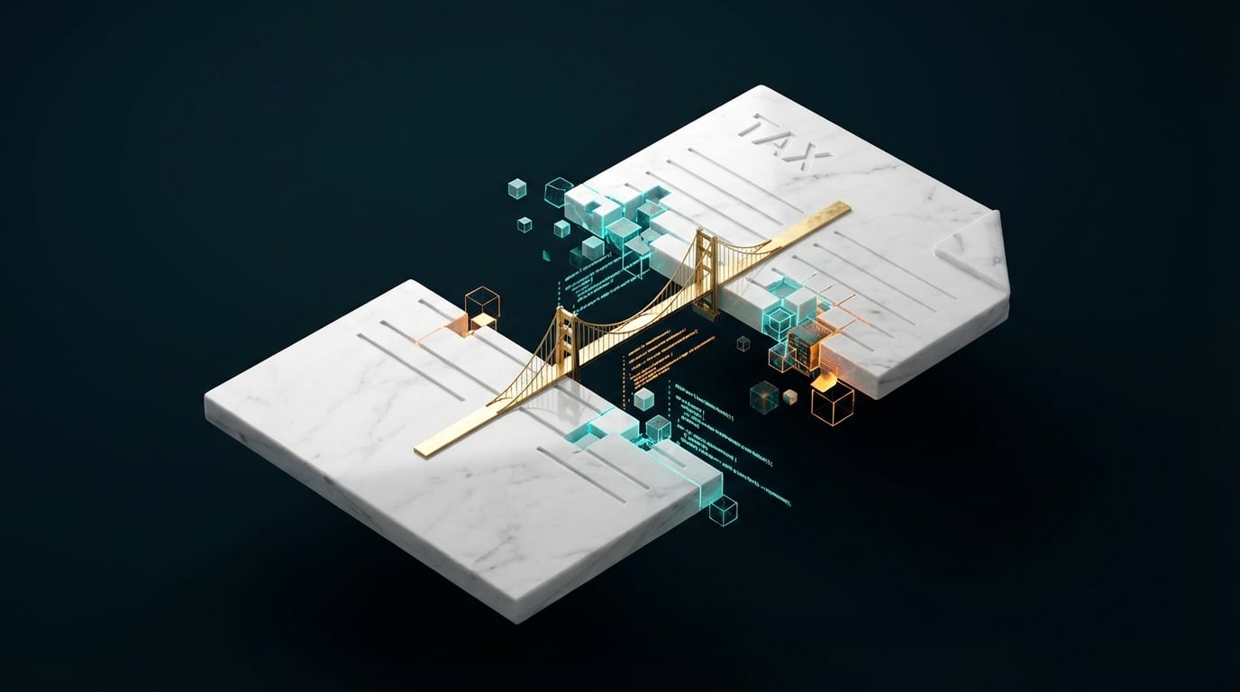   3D illustration of a tax form with a glitching connection at Line 21, symbolizing the IRS Schedule 2 calculation error for 2025. 