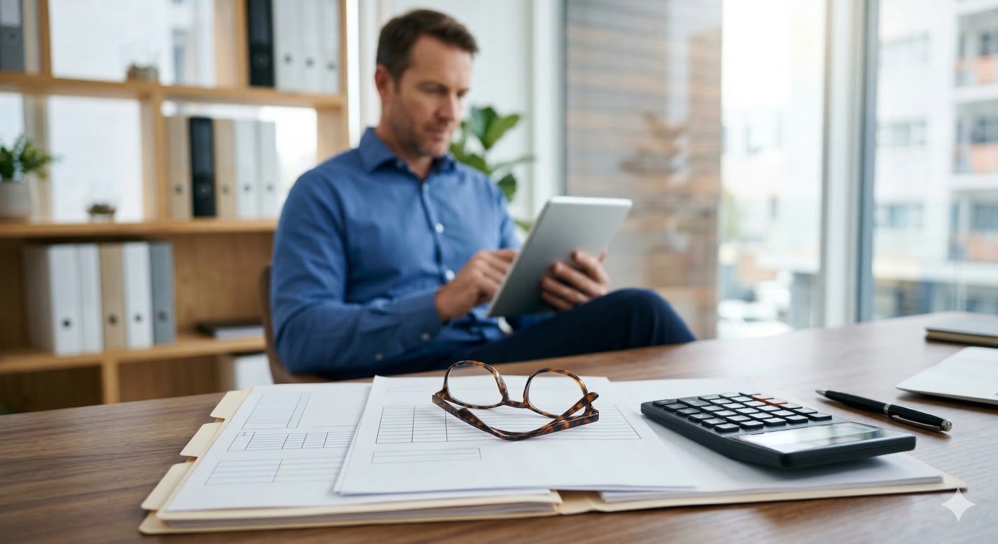   A professional reviewing financial documents related to a Form 1098-T Tuition Statement. 