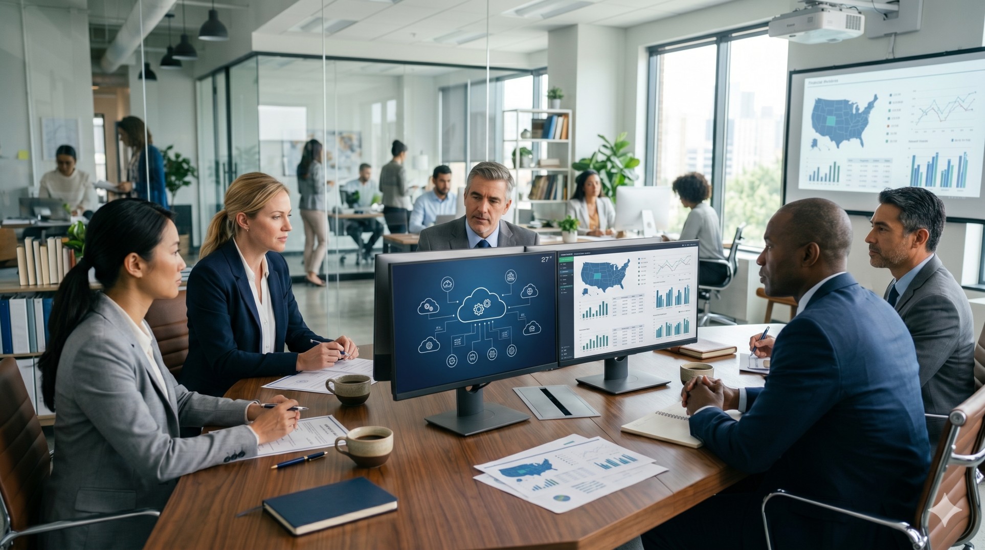   A CPA and business owner discussing cloud-based recordkeeping strategies for a global remote team. 