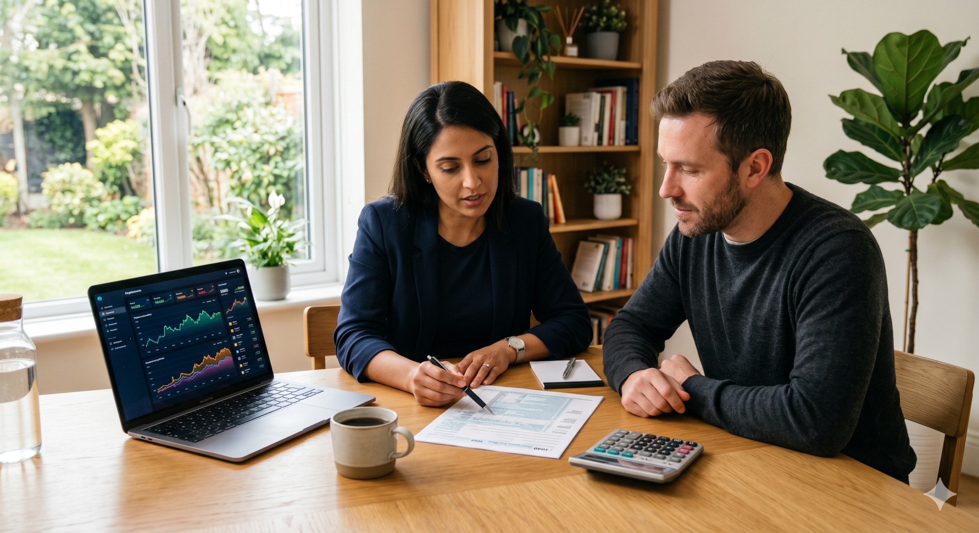   A taxpayer learning how to report crypto taxes on a laptop to comply with IRS rules. 
