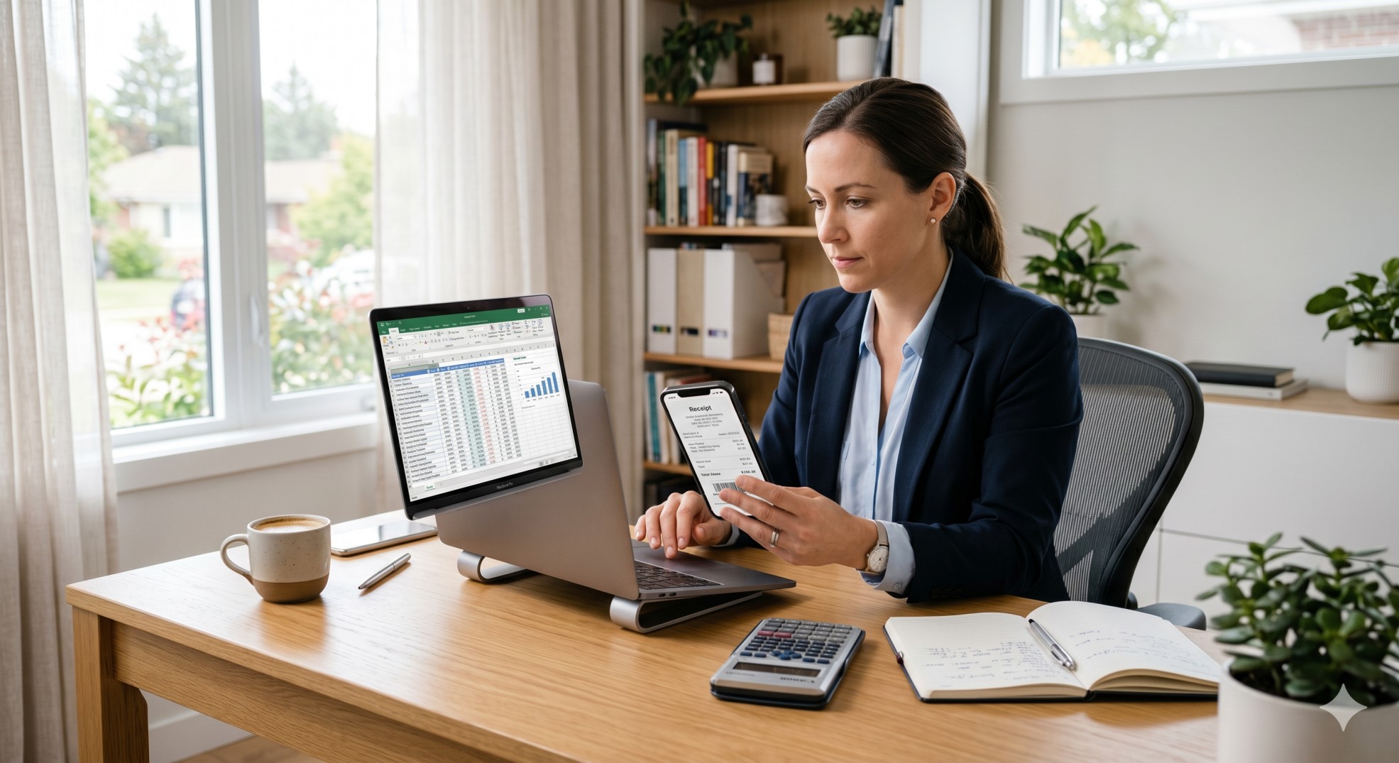    A small business owner performing forensic bookkeeping for taxes to find missed tax deductions 2025. 