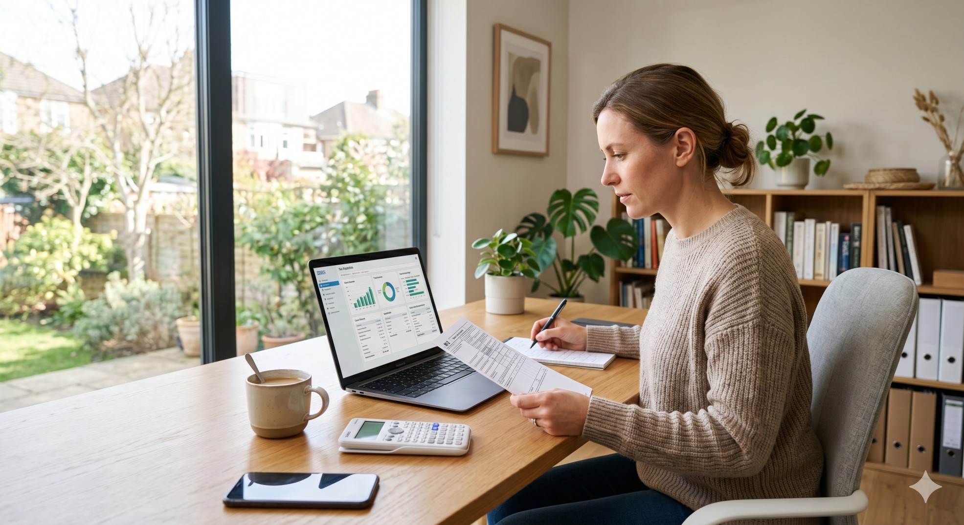   A taxpayer calculating the new no tax on overtime and tips 2026 deductions on a laptop. 