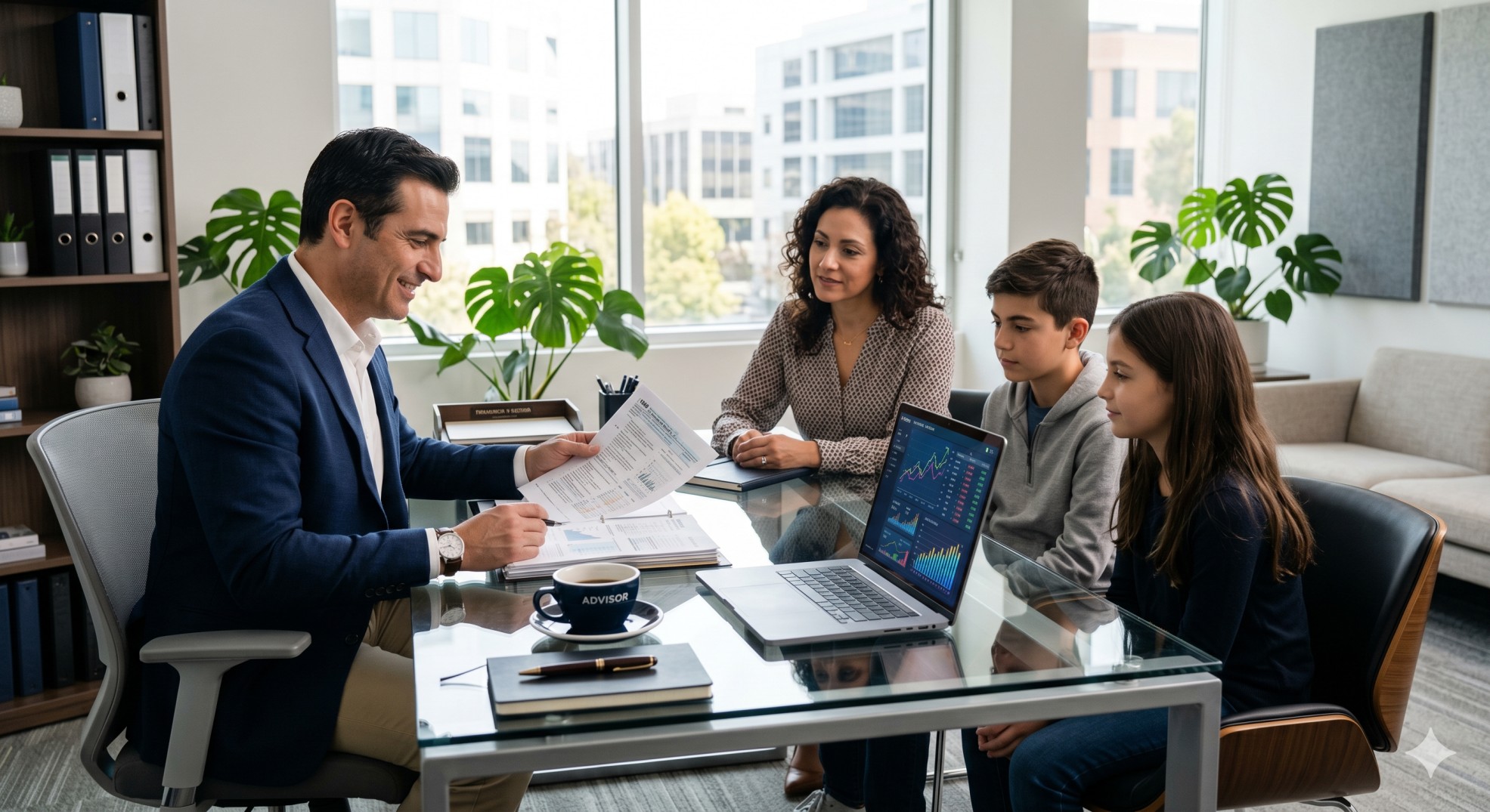   A financial professional analyzing tax extension life changes for a client. 