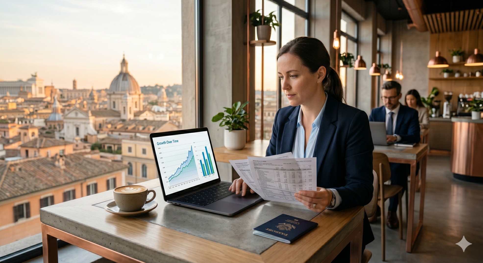   A digital nomad preparing their US expat tax extension 2026 on a laptop. 