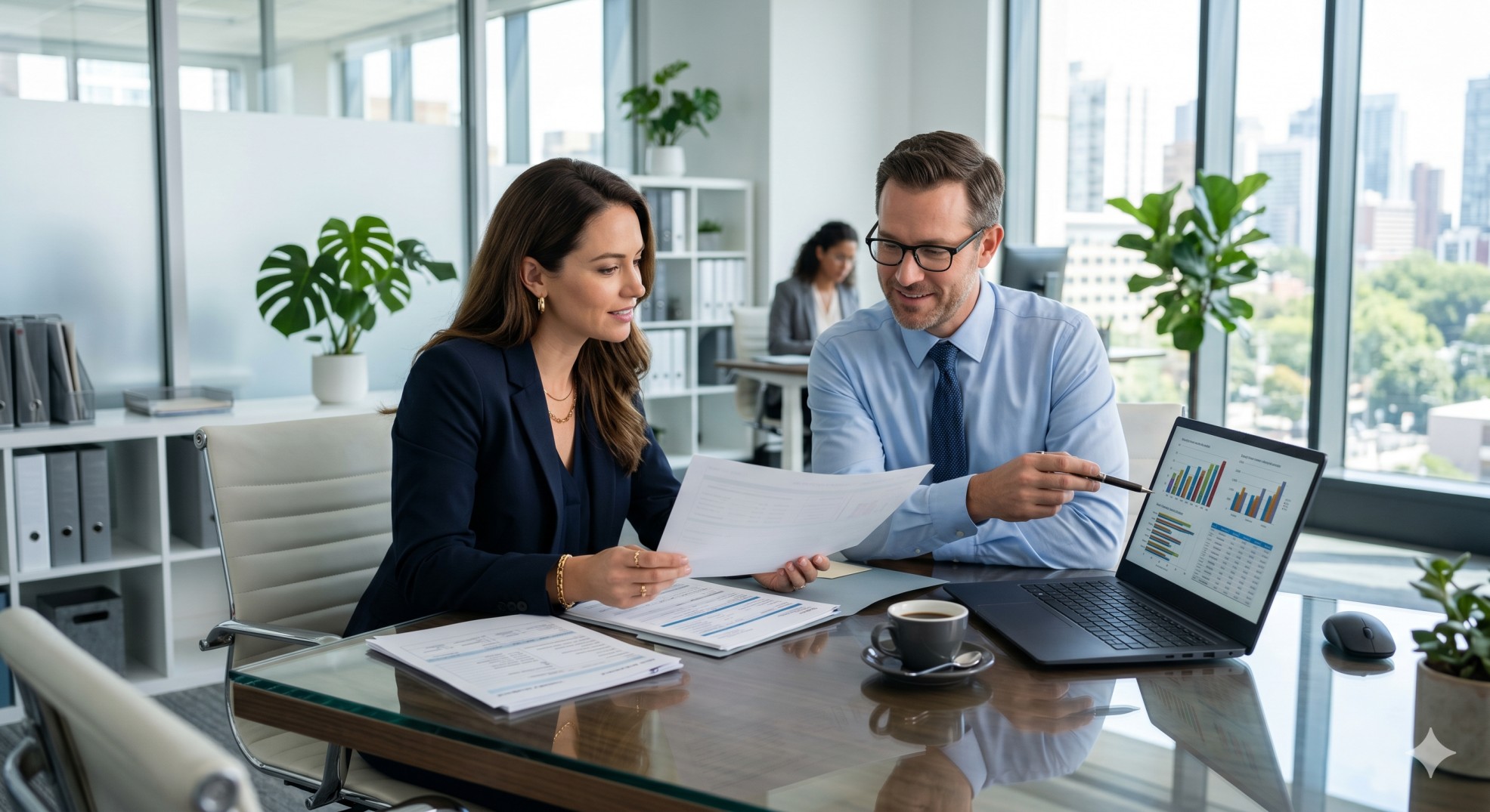   A CPA and HR manager discussing the Work Opportunity Tax Credit (WOTC) to lower business taxes. 