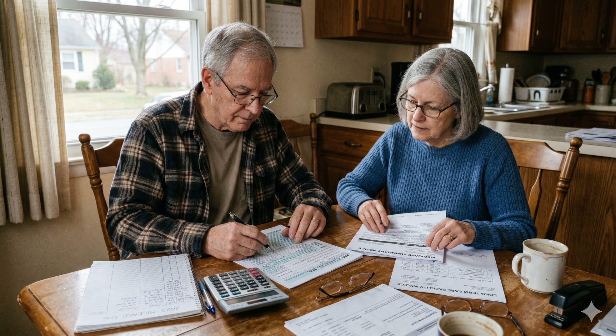   Medical deductions for seniors 2026 with Medicare and mileage records.