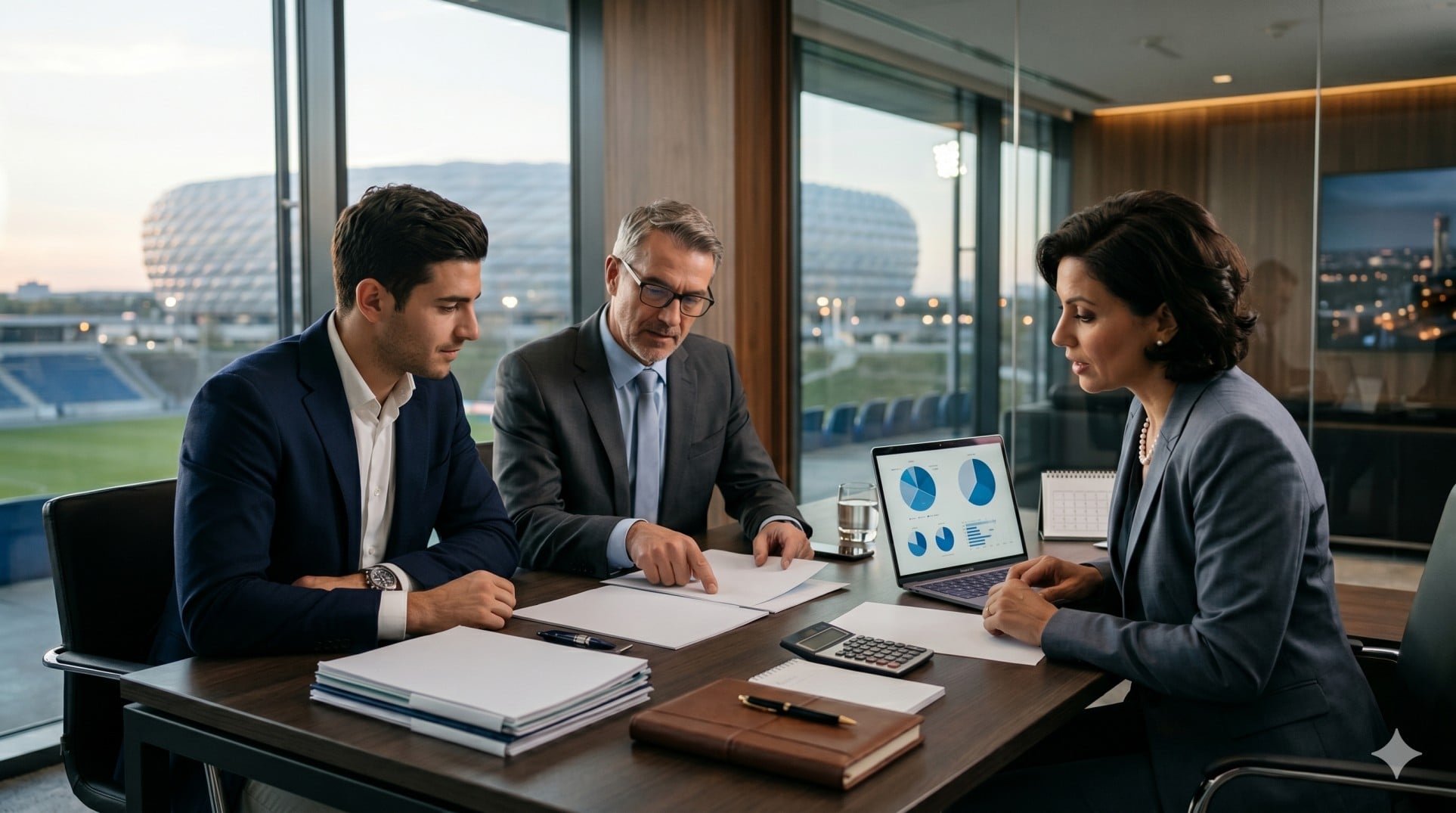   2026 FIFA World Cup tax guide with a foreign participant, tax forms, and a laptop on a modern desk

 