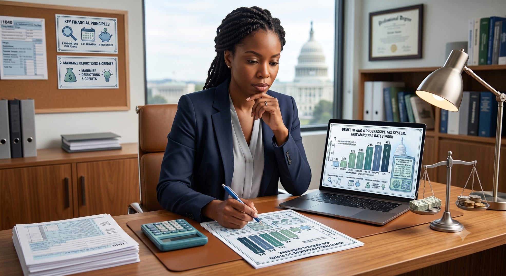 A person reviewing financial documents for 2026 tax planning