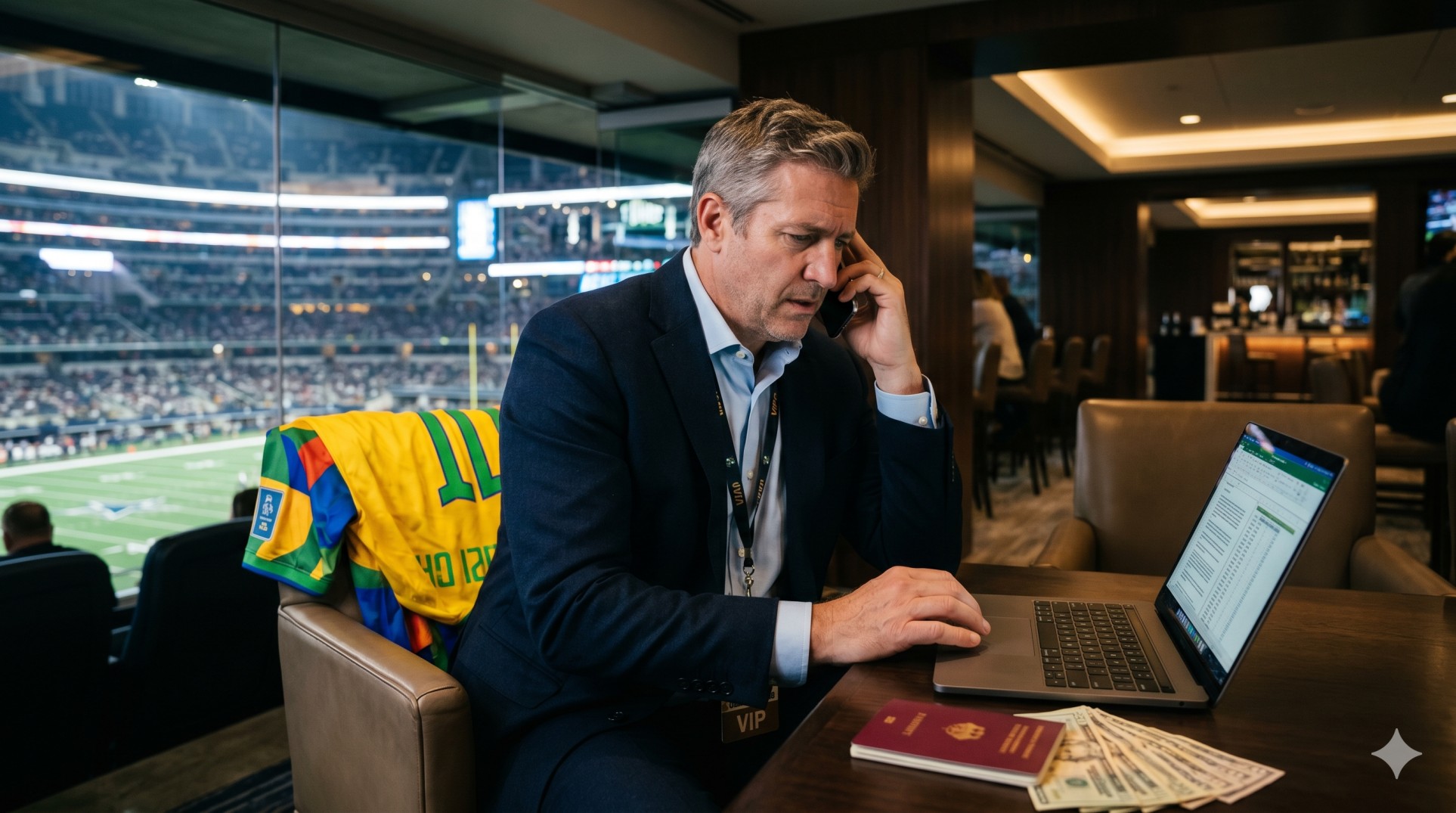  A foreign business owner learning how to avoid a permanent establishment in the US during the World Cup. 