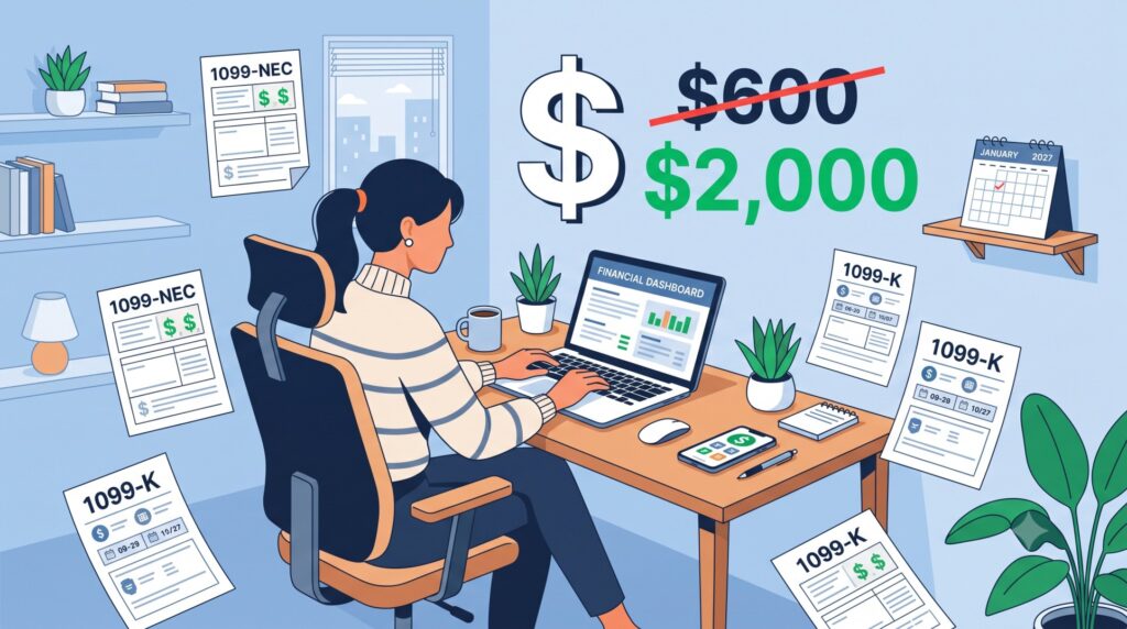 New 1099-NEC and 1099-MISC Threshold Change in 2026: What Freelancers and Gig Workers Must Know