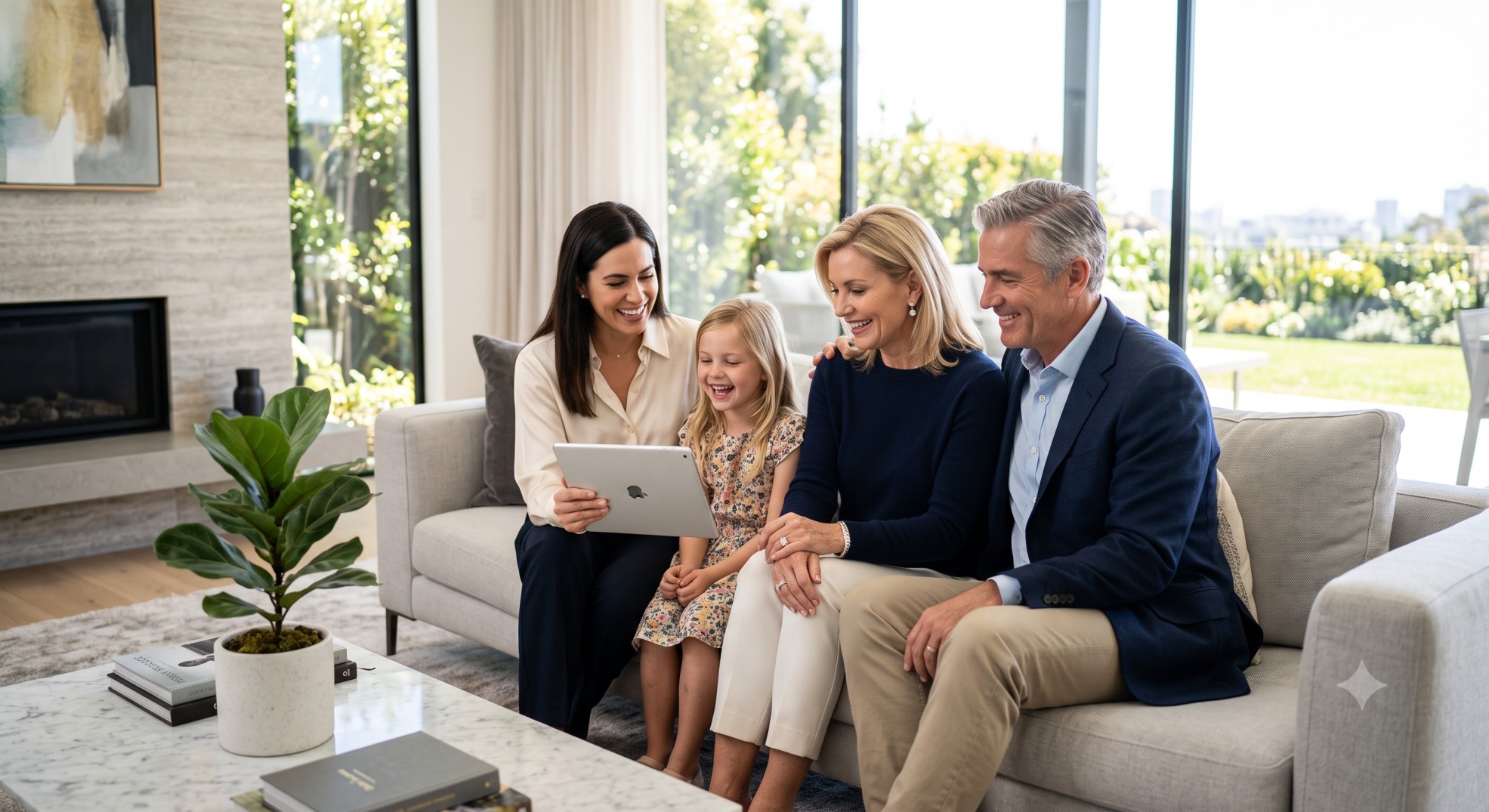 An affluent family reviewing the 2026 lifetime estate tax exemption updates and annual gift tax exclusion limits.
