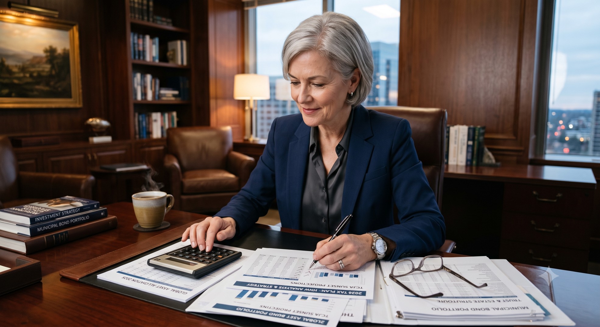 High-net-worth individual reviewing 2026 tax planning documents