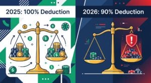 New 2026 Gambling Tax Law: The 90% Loss Rule & Fair Bet Act