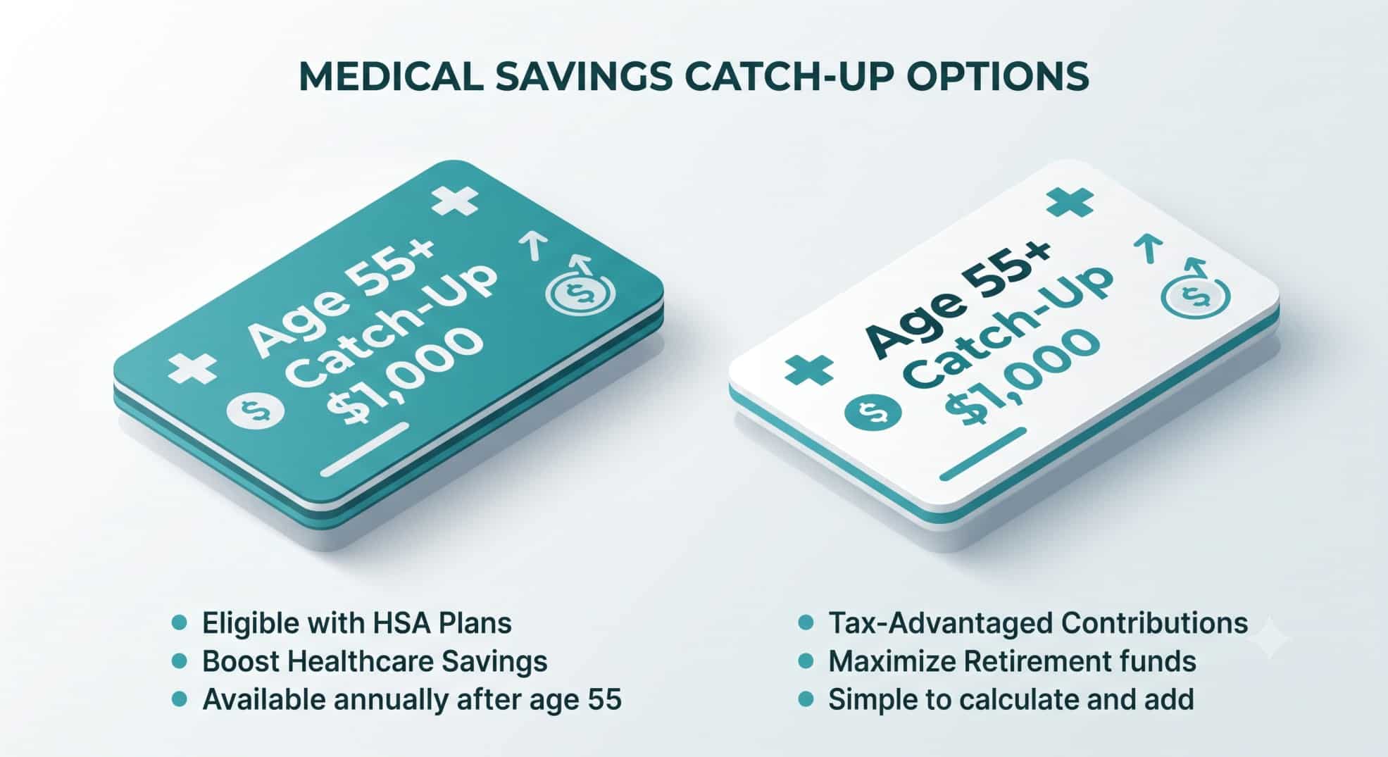 Two separate HSA accounts illustrating the per-spouse catch-up contribution rules.