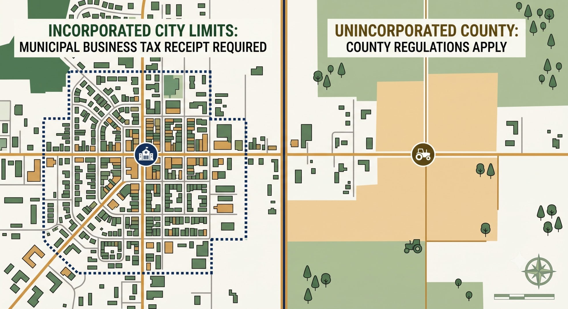 Step-by-step roadmap showing how to obtain a business license from initial entity registration to local inspection approval.
