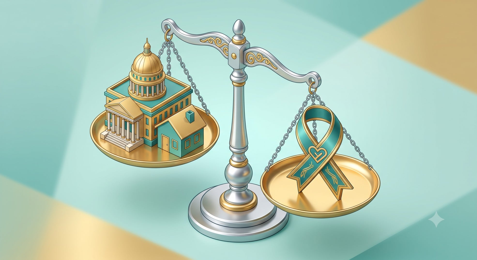 A conceptual illustration representing mortgage interest, state taxes, and charitable contributions.