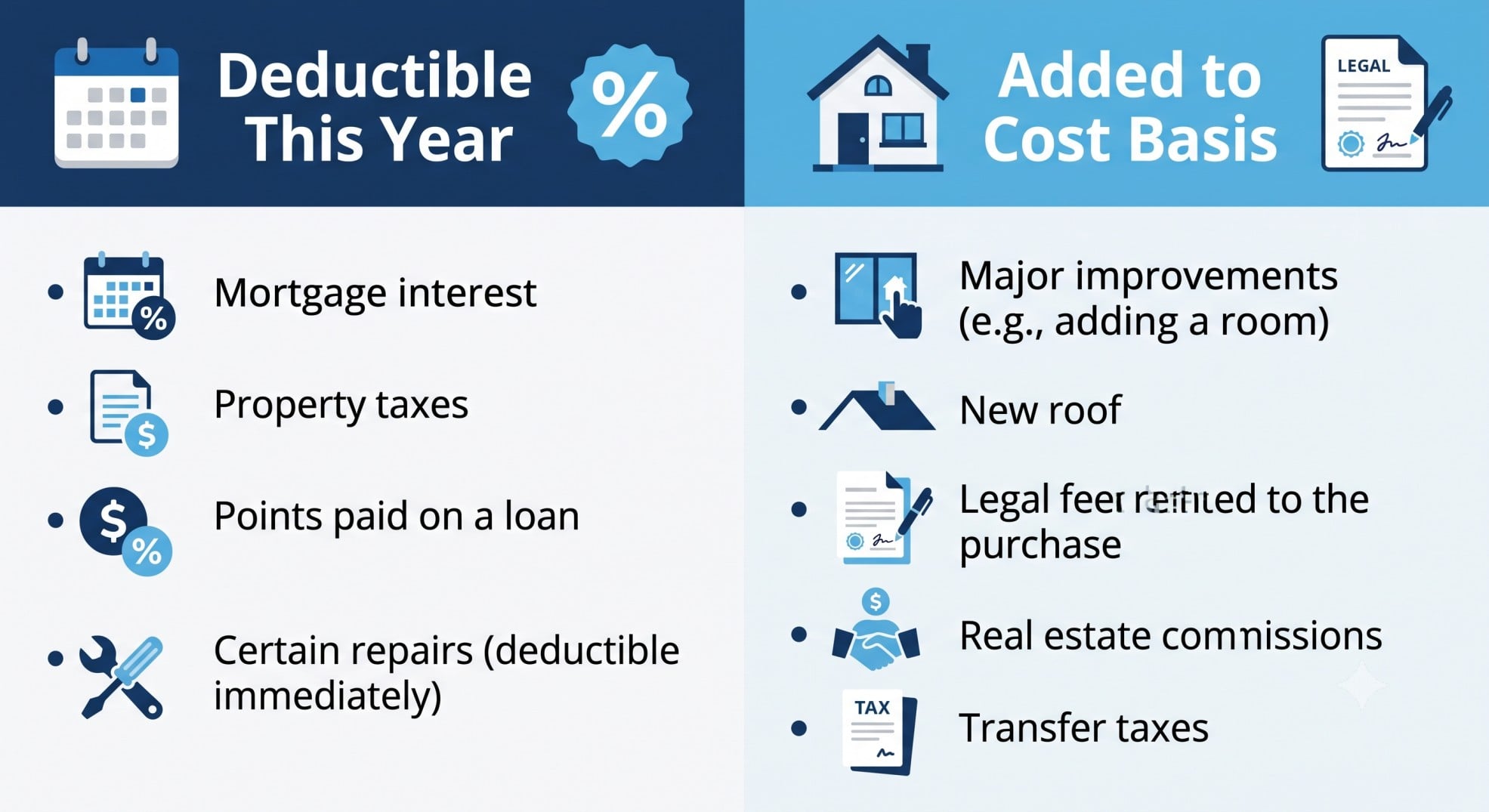 Infographic showing the 2026 standard deduction and SALT cap limits for homeowners.