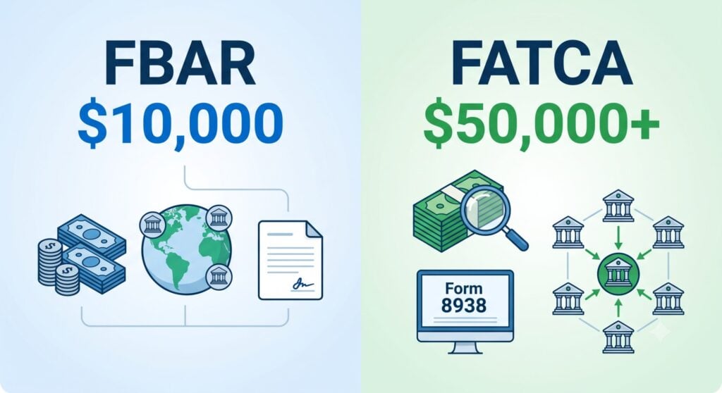 The Complete Guide to the Difference Between FBAR and FATCA (2026 Rules)