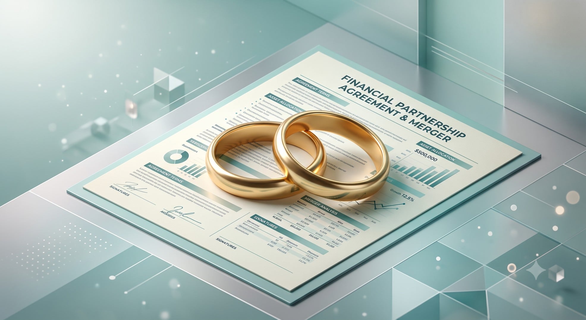 3D illustration of overlapping rings representing joint foreign financial accounts.