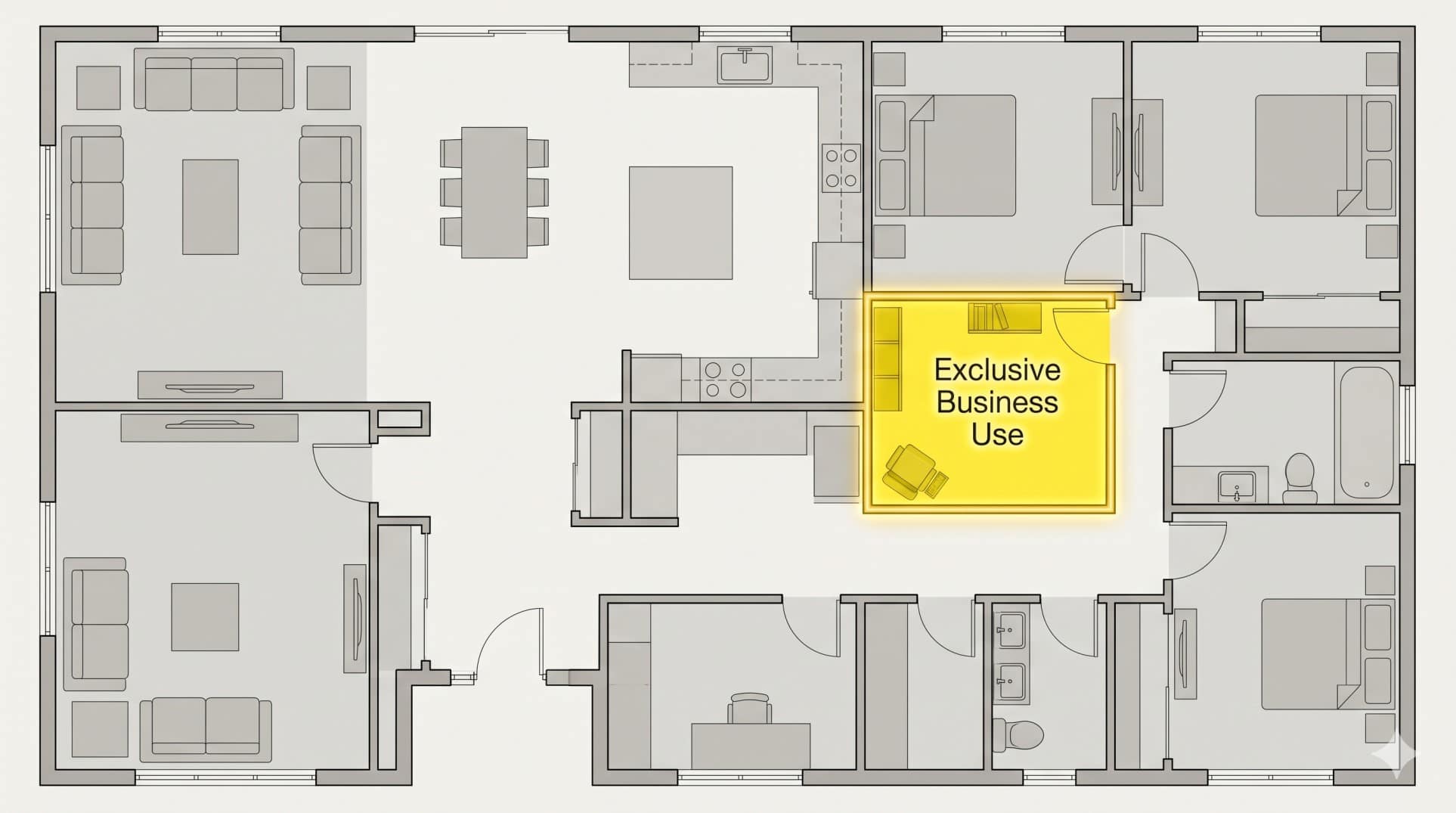 Visual comparison of the simplified home office deduction method versus the actual expenses method.